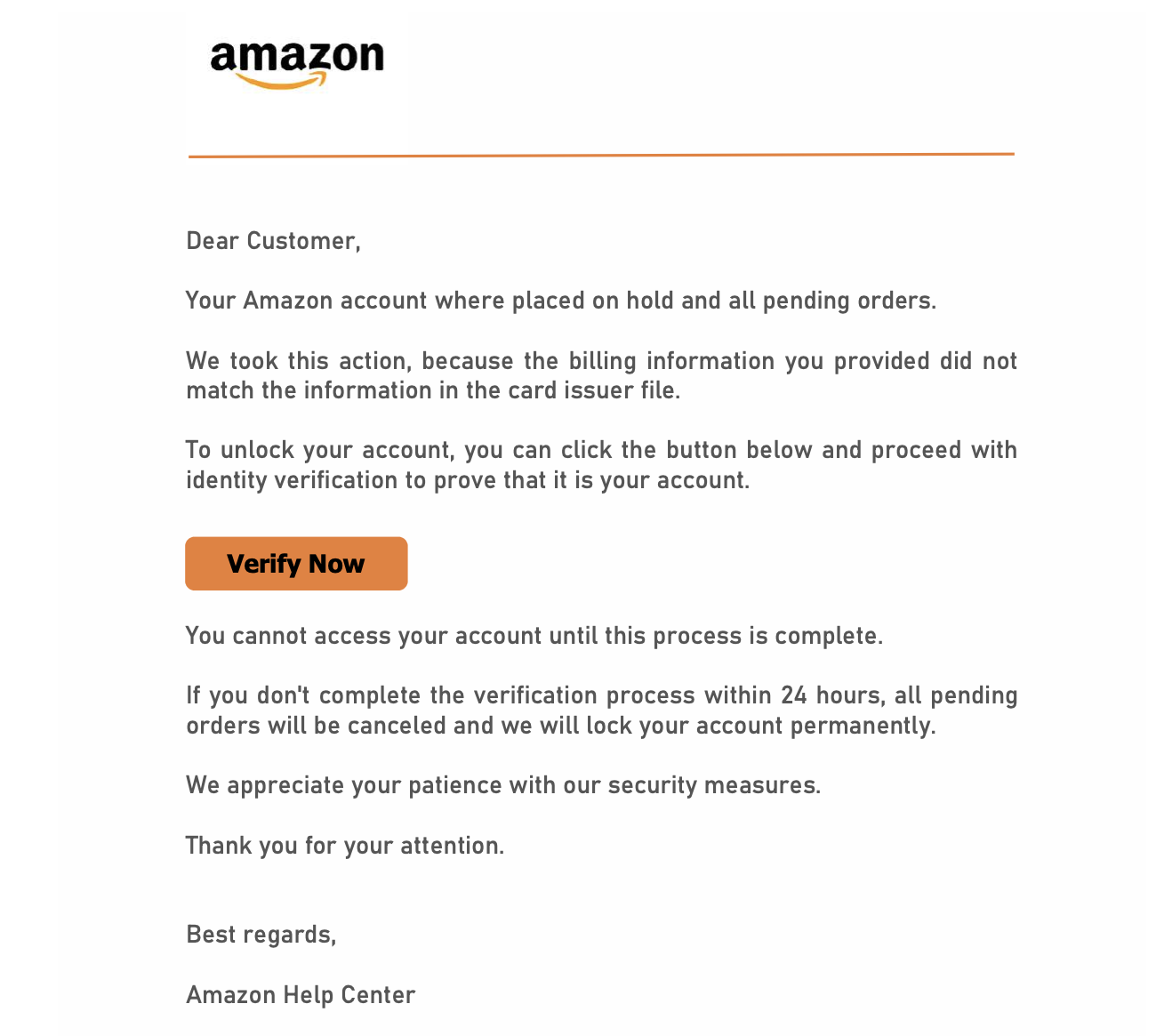 郵件提醒亞馬遜賬戶不正常？可能是新式騙術！
